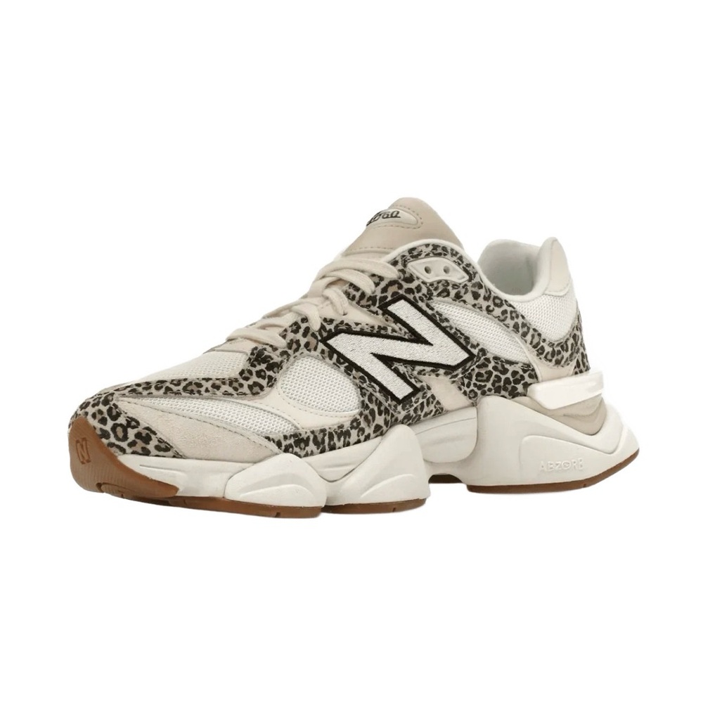 NIB-Women New Balance 9060 Leopard Print Sneakers-Exclusive Collection Size 7.5 - Picture 2 of 12